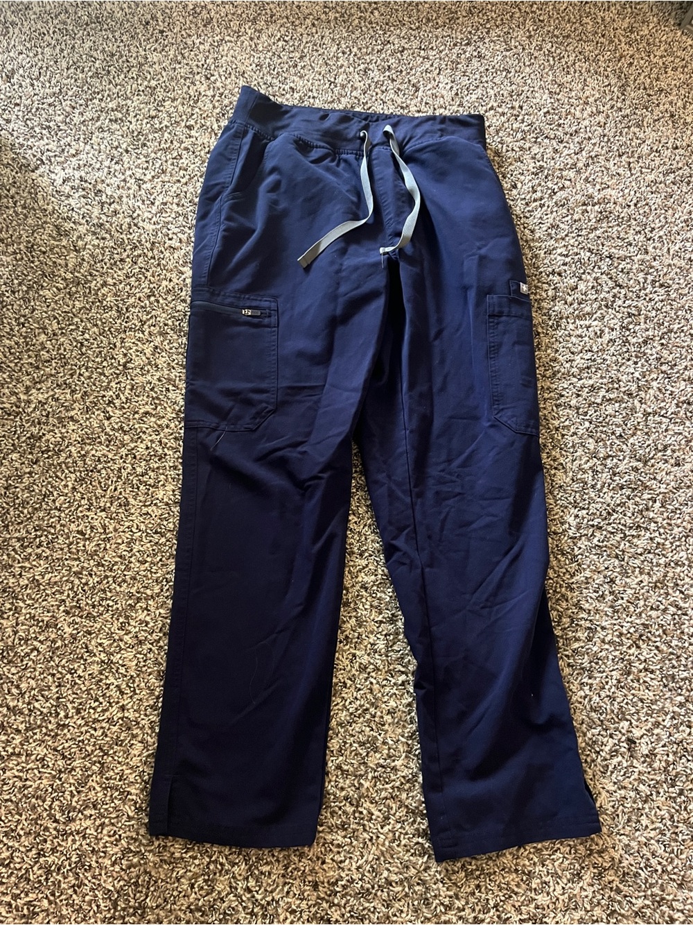 FIGS Scrub Pants Womens medium (p) Blue Straight Stretch Technical Collection